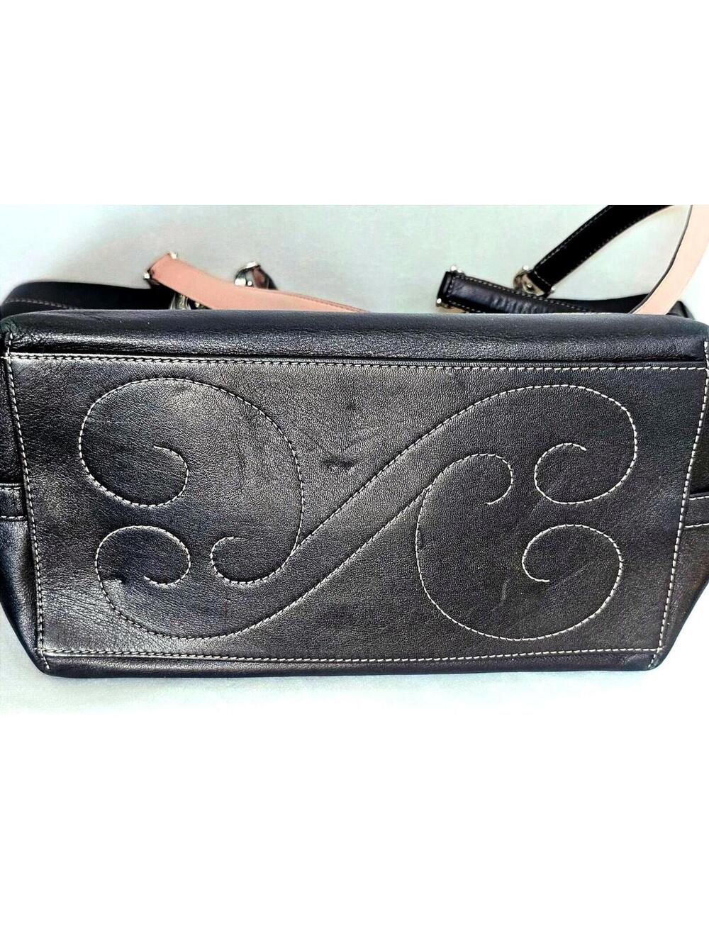 Brighton Large Jodi Black Leather Reversible Tote & Charms - Picture 3 of 9
